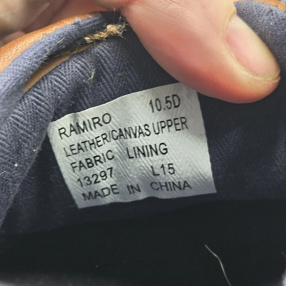 Polo Ralph Lauren Ramiro Canvas Sneaker Deck Shoe Navy Lace-up Nautical 10.5 D